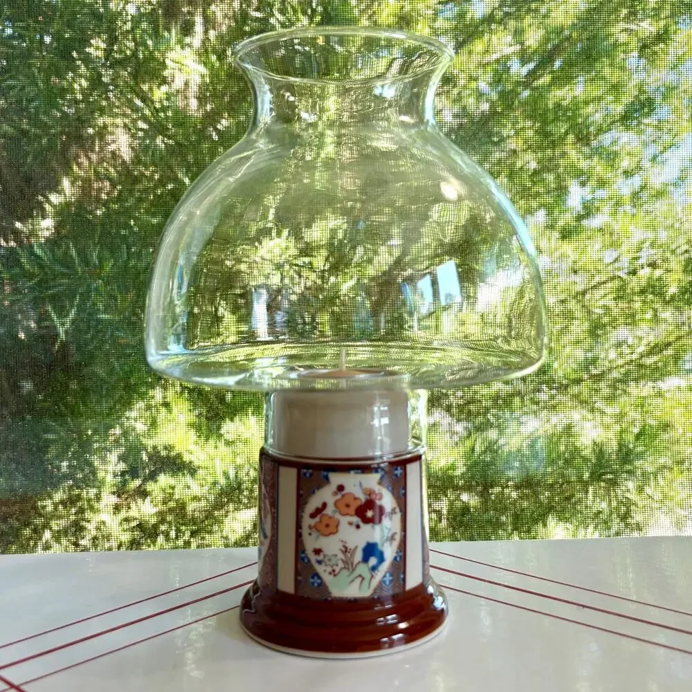 Vintage Gailstyn Sutton Towle Oriental Votive Holder Glass Shade